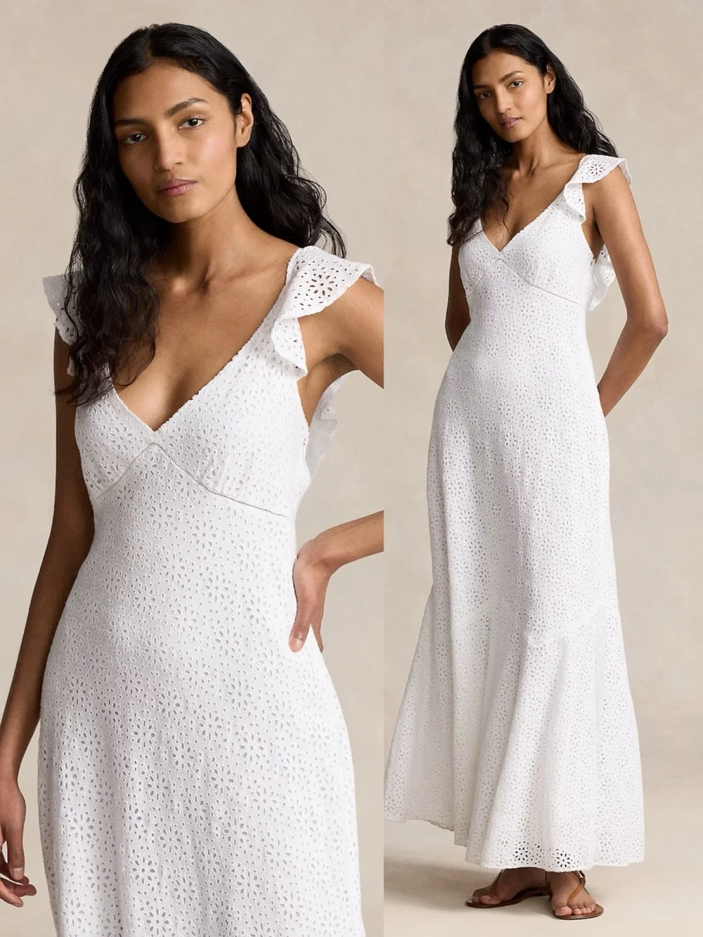 Polo Ralph Lauren • Embroidered Eyelet Cotton Dress white broderie anglaise - Picture 4 of 15